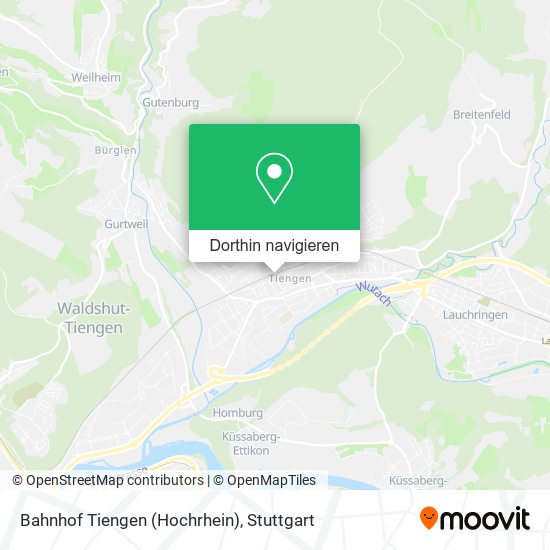 Bahnhof Tiengen (Hochrhein) Karte