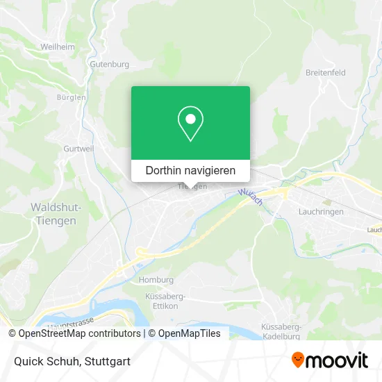 Quick Schuh Karte