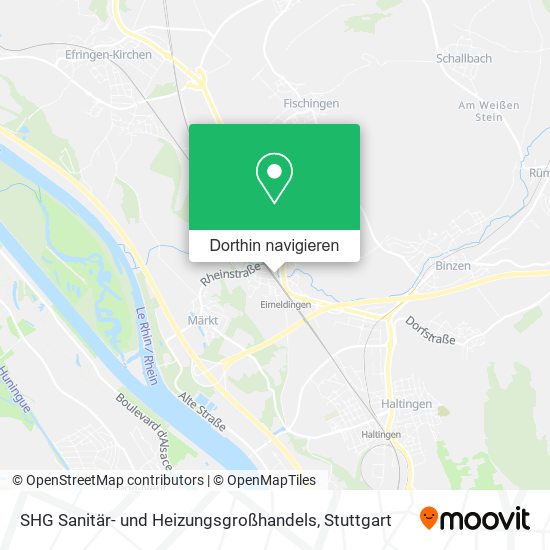 SHG Sanitär- und Heizungsgroßhandels Karte