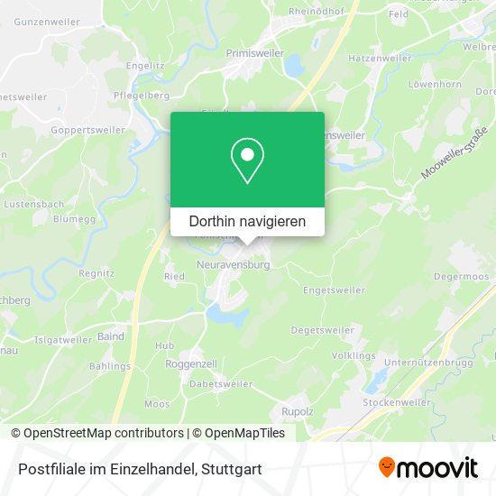 Postfiliale im Einzelhandel Karte