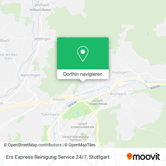Ers Express Reinigung Service 24 / 7 Karte