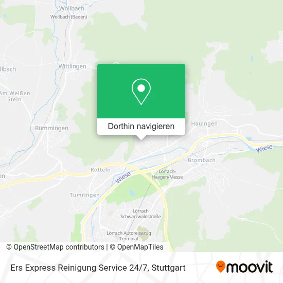 Ers Express Reinigung Service 24 / 7 Karte