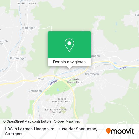 LBS in Lörrach-Haagen im Hause der Sparkasse Karte