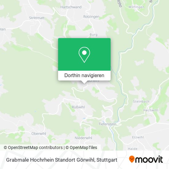 Grabmale Hochrhein Standort Görwihl Karte