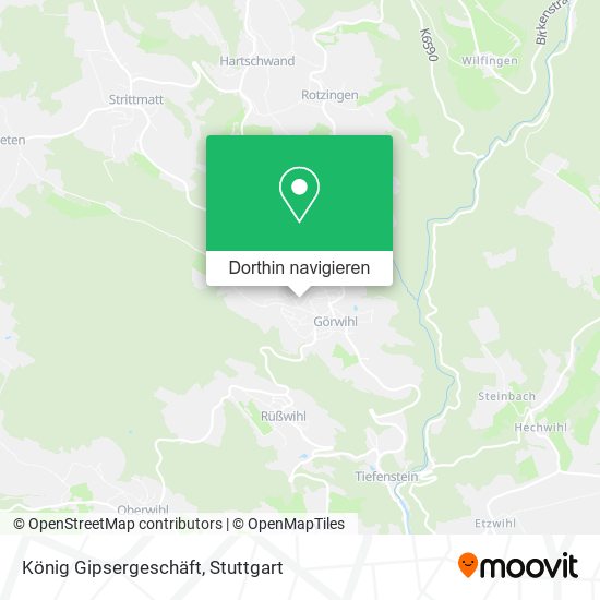 König Gipsergeschäft Karte