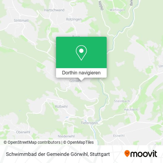 Schwimmbad der Gemeinde Görwihl Karte