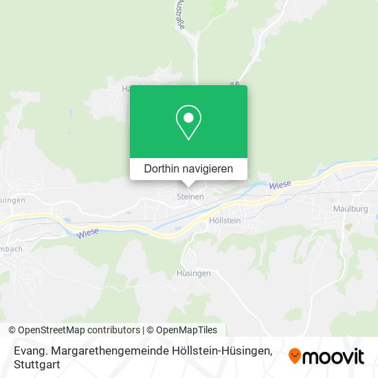 Evang. Margarethengemeinde Höllstein-Hüsingen Karte