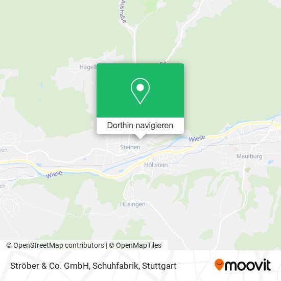 Ströber & Co. GmbH, Schuhfabrik Karte