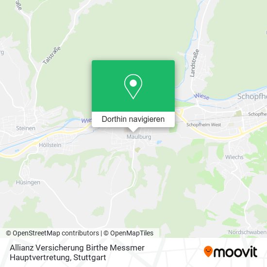 Allianz Versicherung Birthe Messmer Hauptvertretung Karte