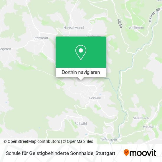 Schule für Geistigbehinderte Sonnhalde Karte