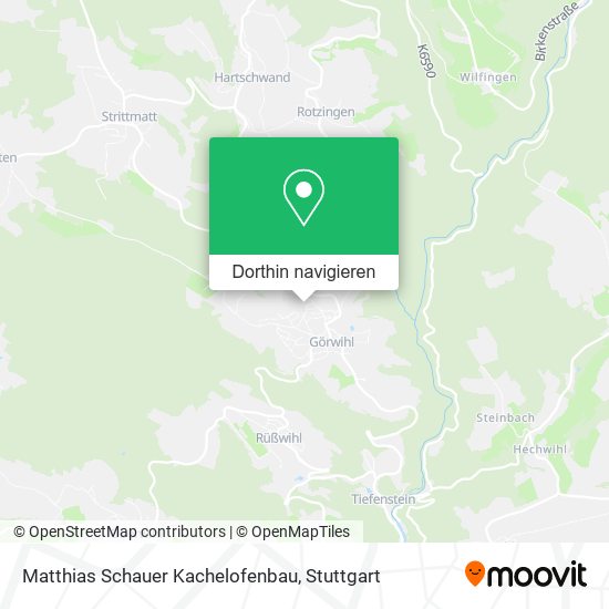 Matthias Schauer Kachelofenbau Karte