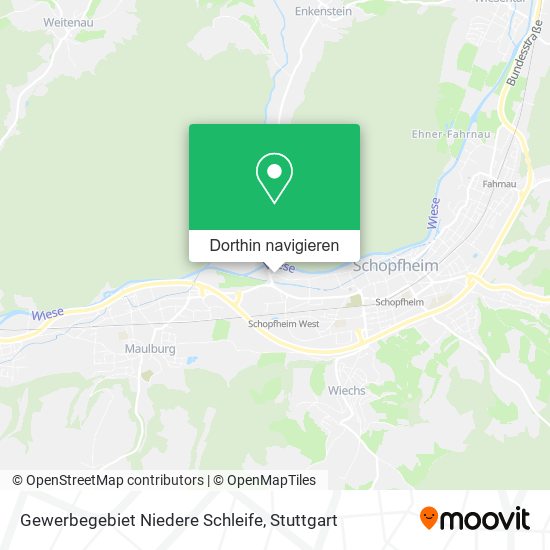 Gewerbegebiet Niedere Schleife Karte