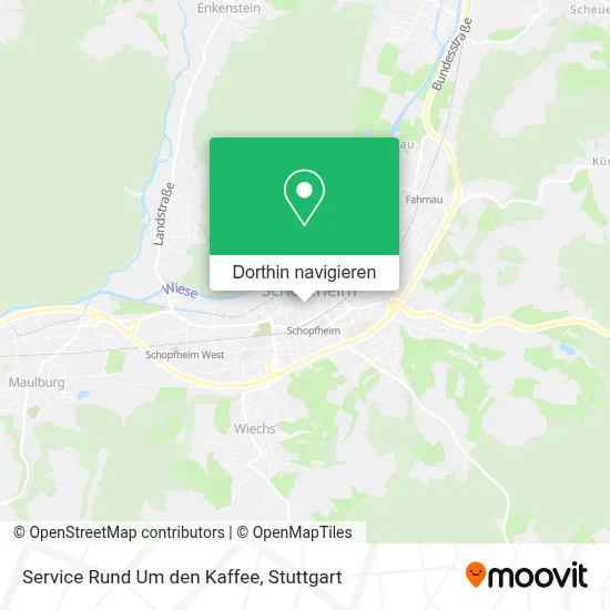 Service Rund Um den Kaffee Karte
