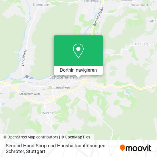 Second Hand Shop und Haushaltsauflösungen Schröter Karte