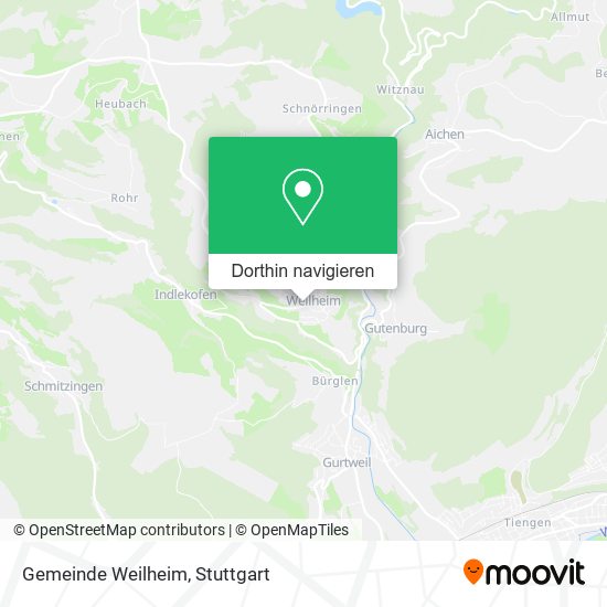 Gemeinde Weilheim Karte