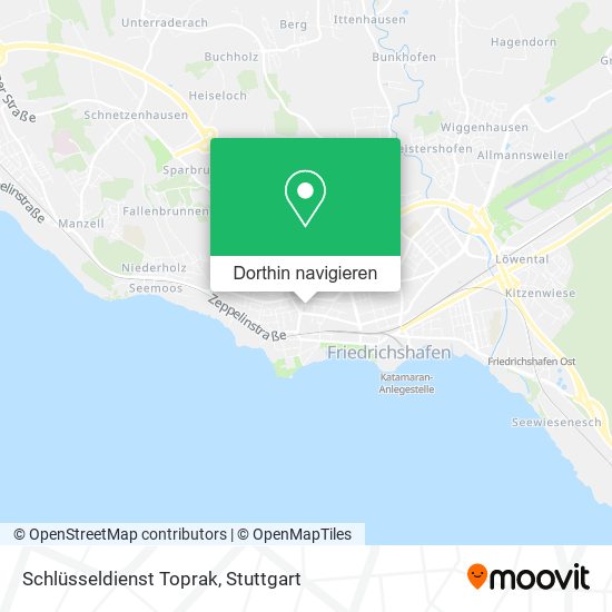 Schlüsseldienst Toprak Karte