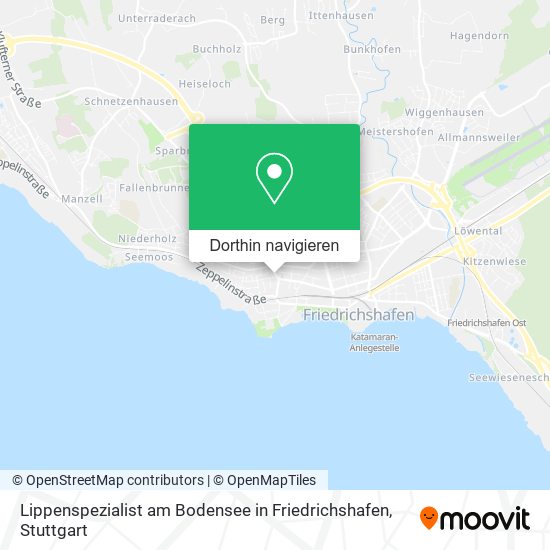 Lippenspezialist am Bodensee in Friedrichshafen Karte