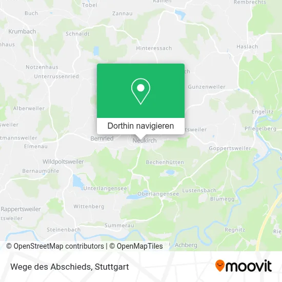 Wege des Abschieds Karte