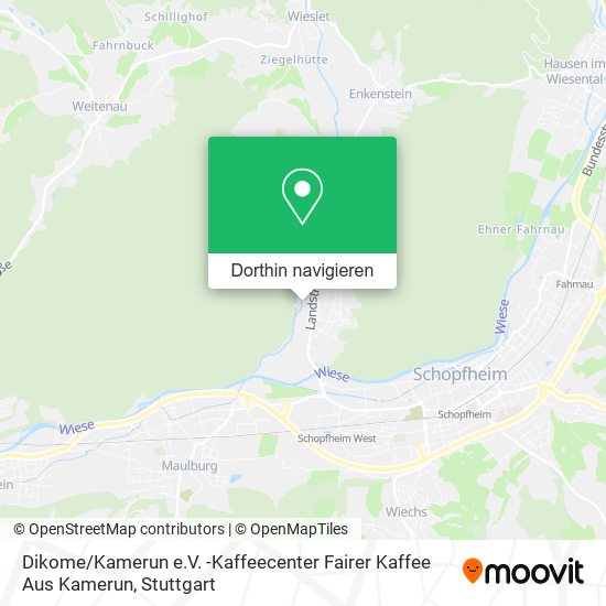 Dikome / Kamerun e.V. -Kaffeecenter Fairer Kaffee Aus Kamerun Karte