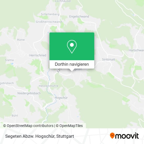 Segeten Abzw. Hogschür Karte