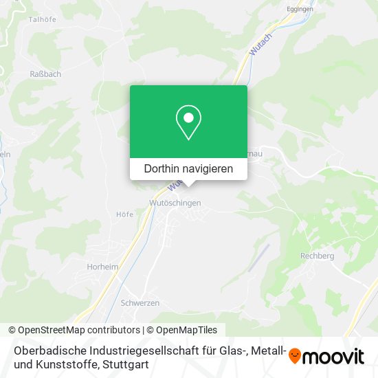 Oberbadische Industriegesellschaft für Glas-, Metall- und Kunststoffe Karte