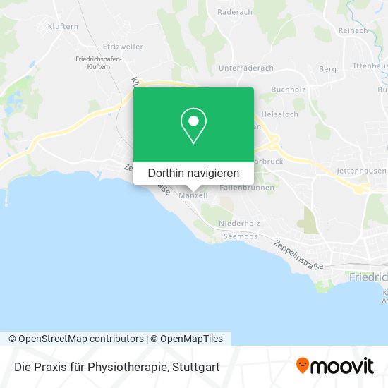 Die Praxis für Physiotherapie Karte
