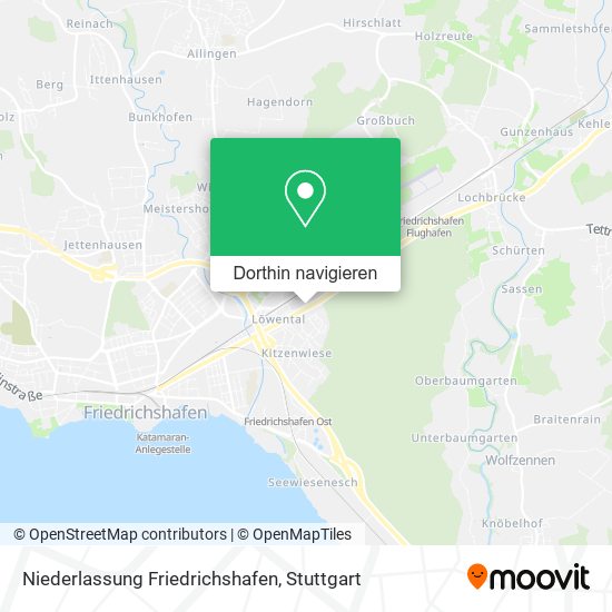 Niederlassung Friedrichshafen Karte