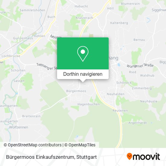 Bürgermoos Einkaufszentrum Karte