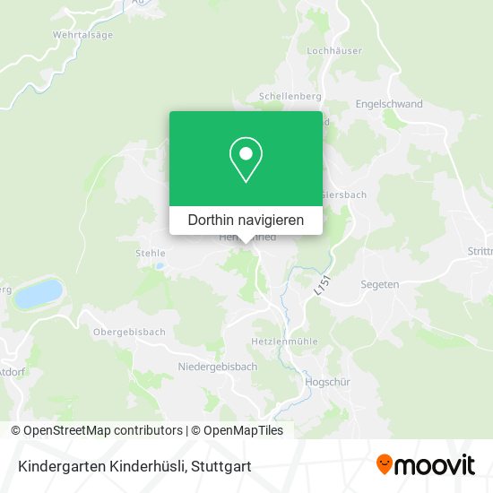 Kindergarten Kinderhüsli Karte