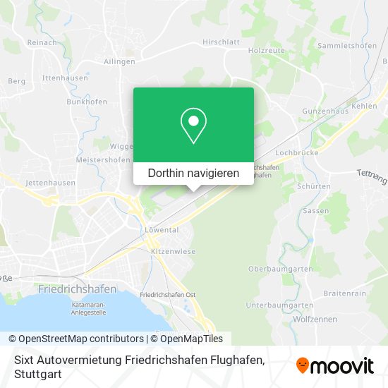 Sixt Autovermietung Friedrichshafen Flughafen Karte