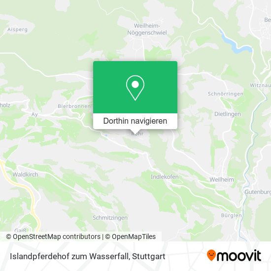 Islandpferdehof zum Wasserfall Karte
