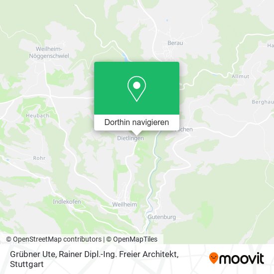 Grübner Ute, Rainer Dipl.-Ing. Freier Architekt Karte