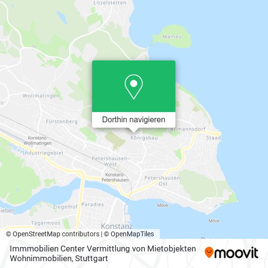 Immmobilien Center Vermittlung von Mietobjekten Wohnimmobilien Karte