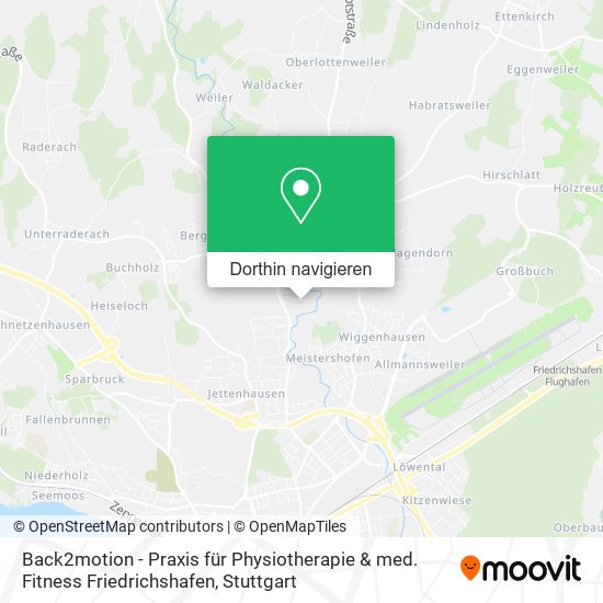 Back2motion - Praxis für Physiotherapie & med. Fitness Friedrichshafen Karte