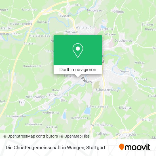 Die Christengemeinschaft in Wangen Karte