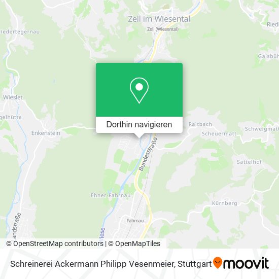 Schreinerei Ackermann Philipp Vesenmeier Karte