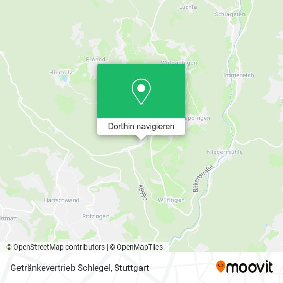 Getränkevertrieb Schlegel Karte