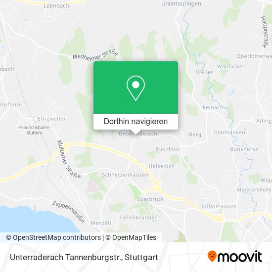 Unterraderach Tannenburgstr. Karte