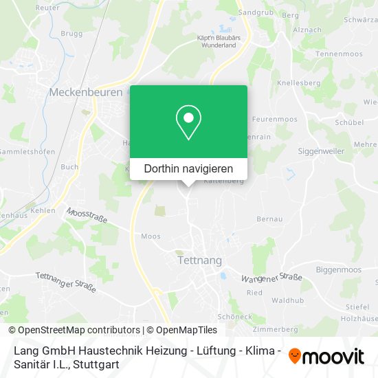 Lang GmbH Haustechnik Heizung - Lüftung - Klima - Sanitär I.L. Karte