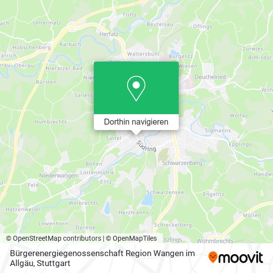 Bürgerenergiegenossenschaft Region Wangen im Allgäu Karte