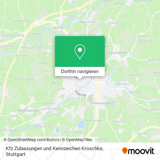 Kfz Zulassungen und Kennzeichen Kroschke Karte