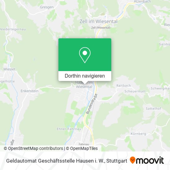 Geldautomat Geschäftsstelle Hausen i. W. Karte