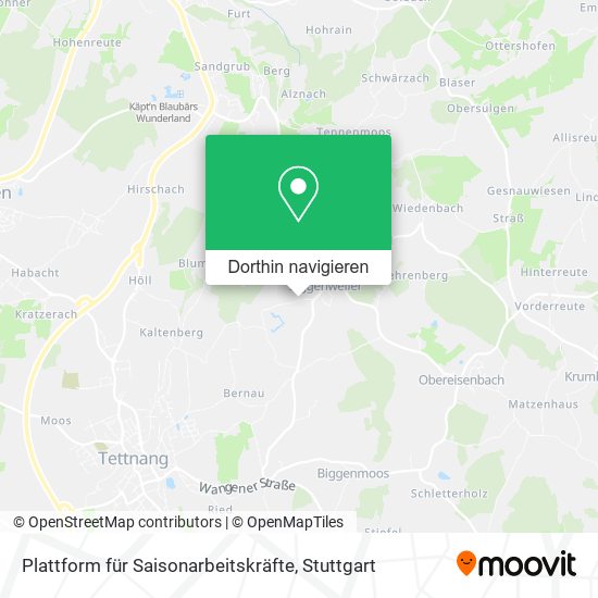 Plattform für Saisonarbeitskräfte Karte