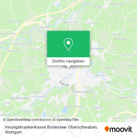 Innungskrankenkasse Bodensee- Oberschwaben Karte