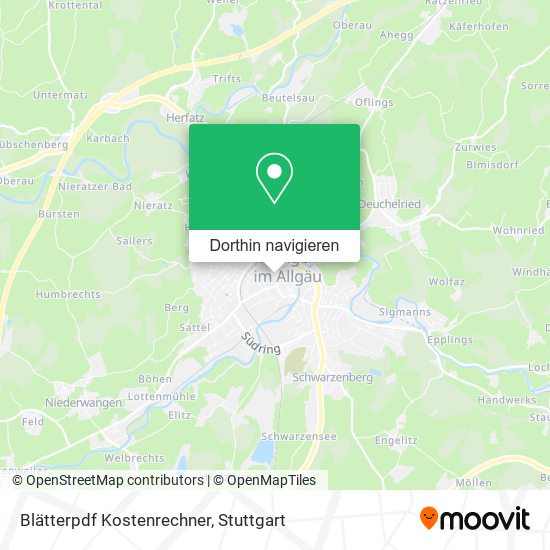 Blätterpdf Kostenrechner Karte