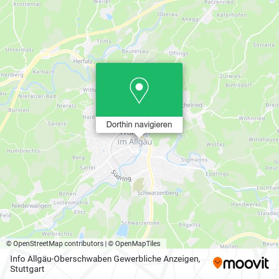 Info Allgäu-Oberschwaben Gewerbliche Anzeigen Karte