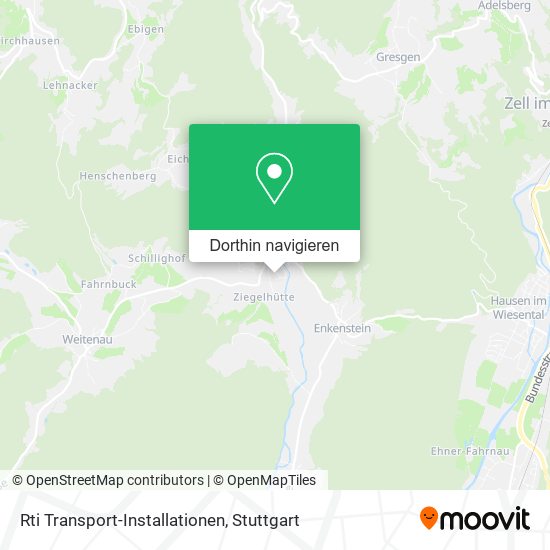 Rti Transport-Installationen Karte
