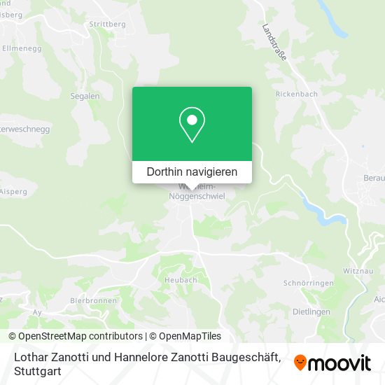 Lothar Zanotti und Hannelore Zanotti Baugeschäft Karte