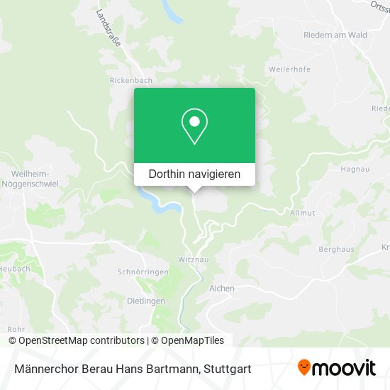 Männerchor Berau Hans Bartmann Karte