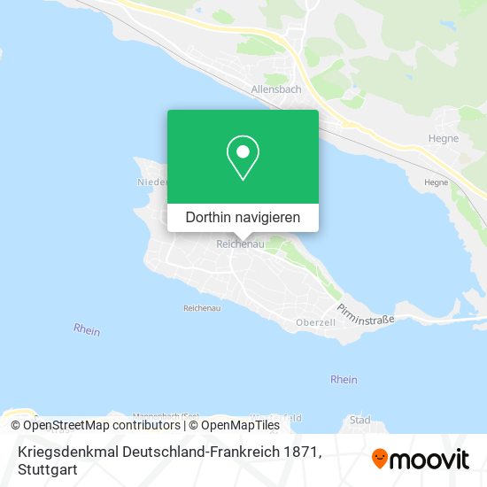 Kriegsdenkmal Deutschland-Frankreich 1871 Karte